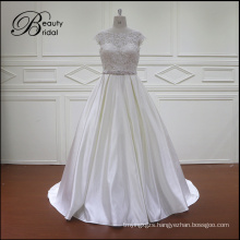 All Kinds of Plain White Satin Bridal Gown
